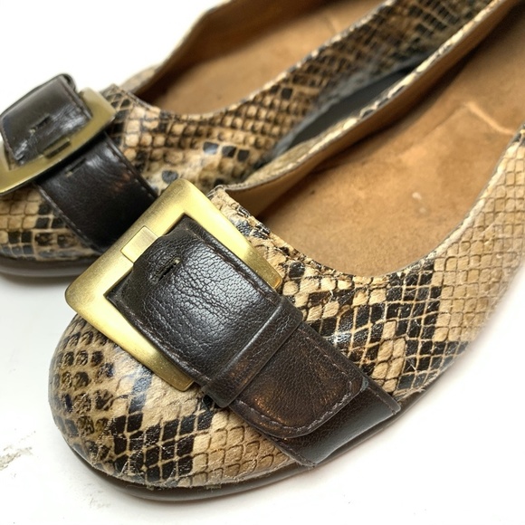 AEROSOLES AEROLOGY Snake Print Flats Shoes sz 6.5 - Picture 9 of 12
